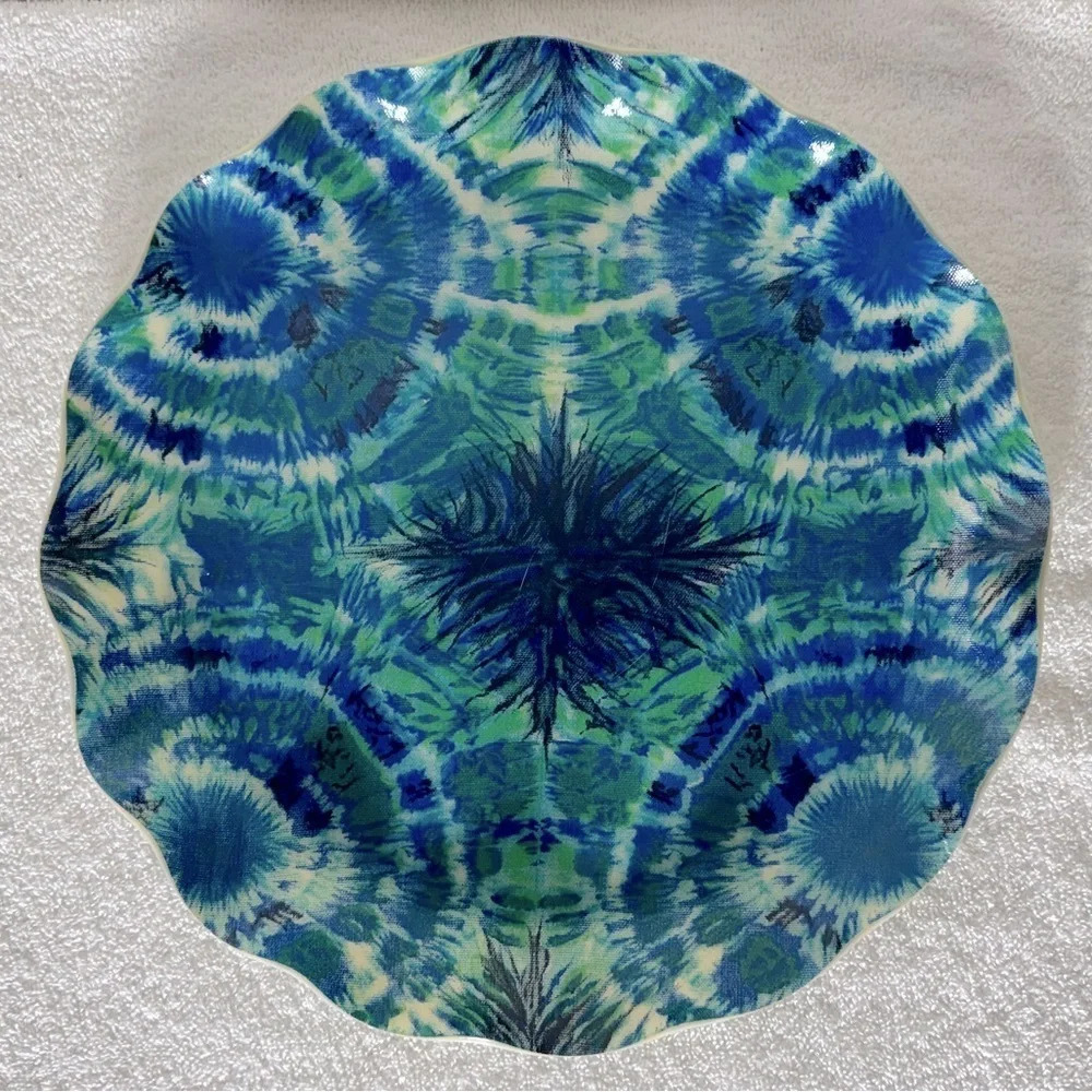Vintage  Psychedelic Print Hardy Glenwood Fab Composite Serving Tray Decor Boho